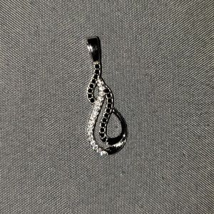Silver and diamond pendant necklace